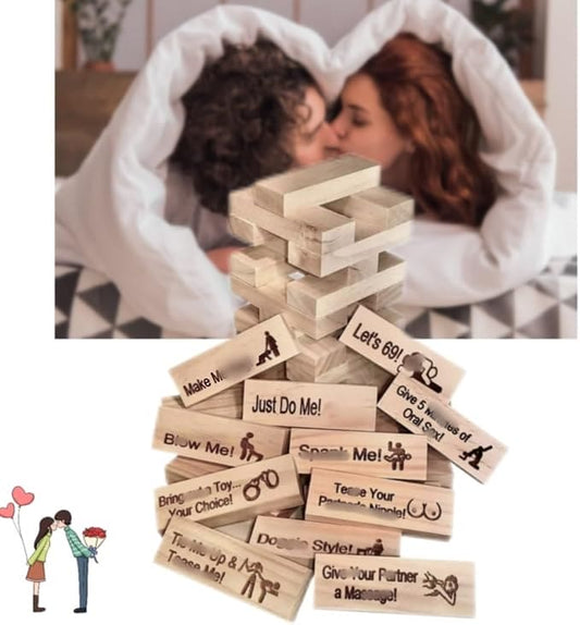 Love Tower β A Romantic Game for Couplesβ€οΈβπ₯ (Beige)