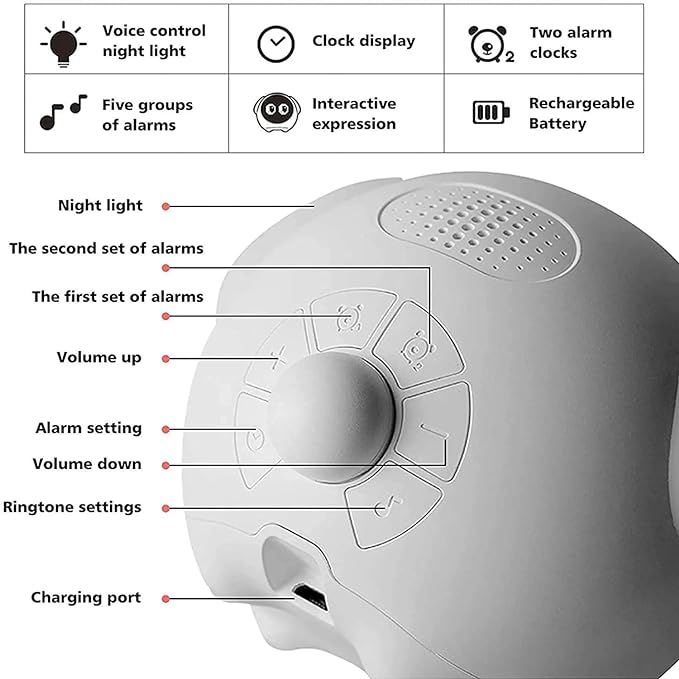 EmotiGlow Digital Alarm Clock