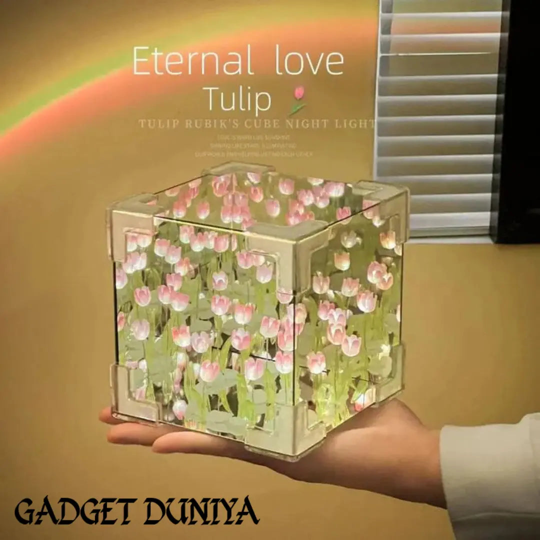 TulipGlow Cube Lamp