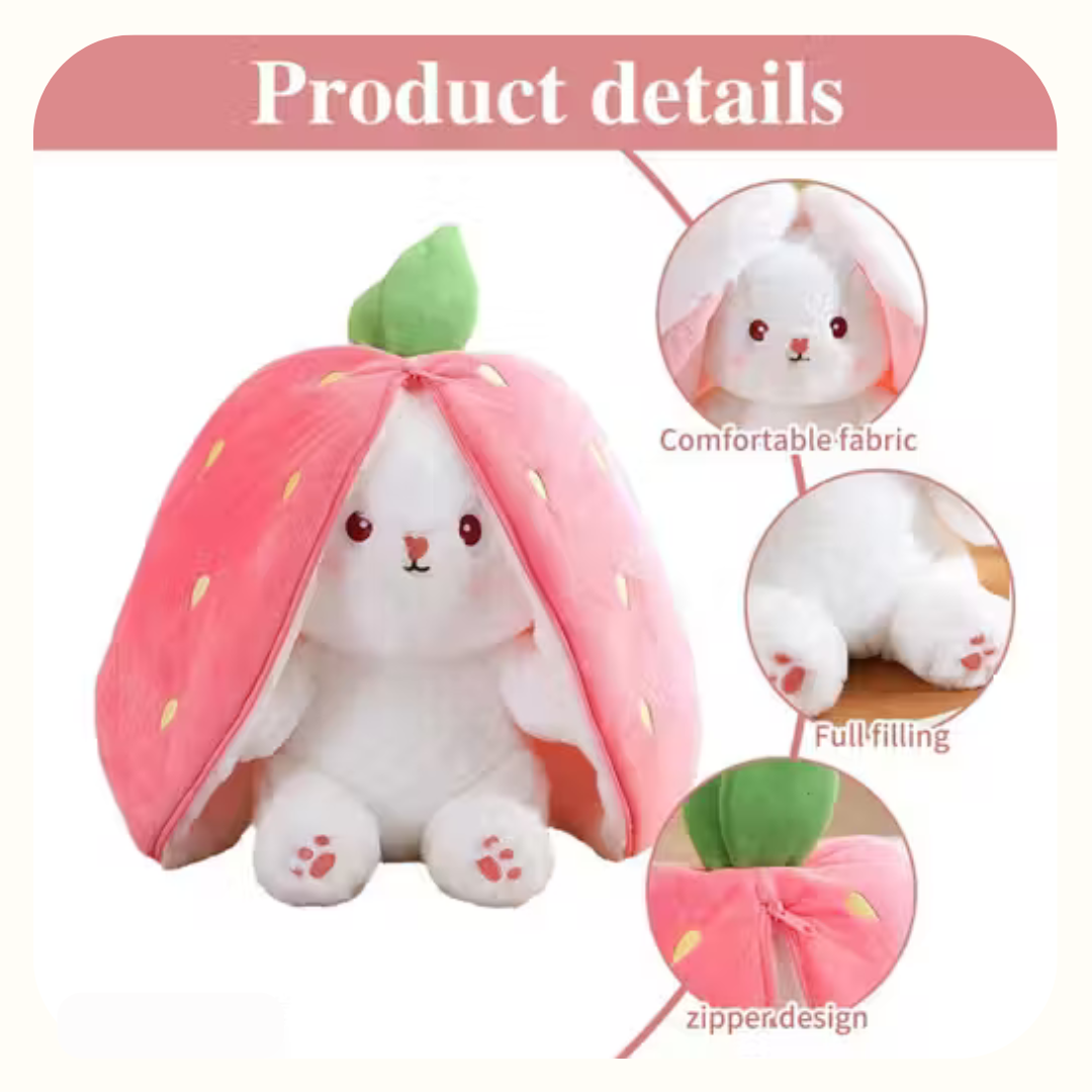 Strawberry Bunny Plush Toy