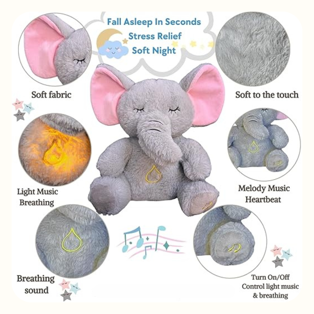 Calm Breathing Elephant Plush